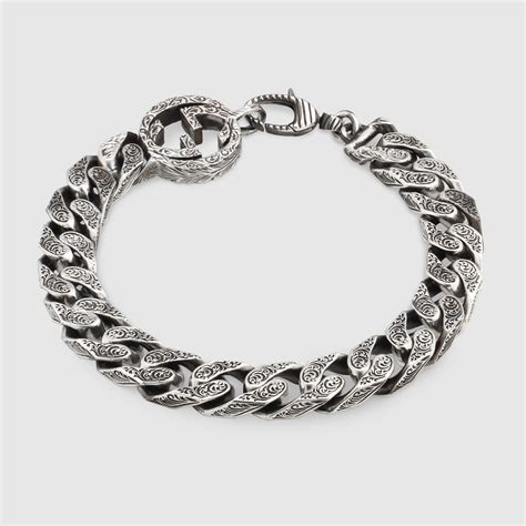 gucci silver gourmette chain bracelet|gucci bracelet interlocking g charm.